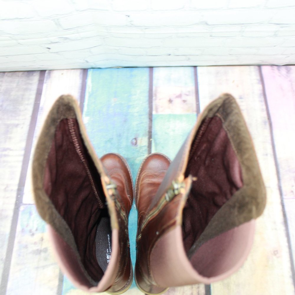 TIMBERLANDKnee High Side Zip Saddle Boots Size 6.5 - Picture 6 of 10